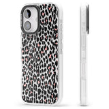 iPhone 16 Pro Max Light Pink Leopard Print - Transparent Black Impact Phone Case