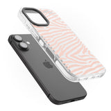 iPhone 16 Pro Max Horizontal Zebra Stripes Transparent Animal Print Black Impact Phone Case