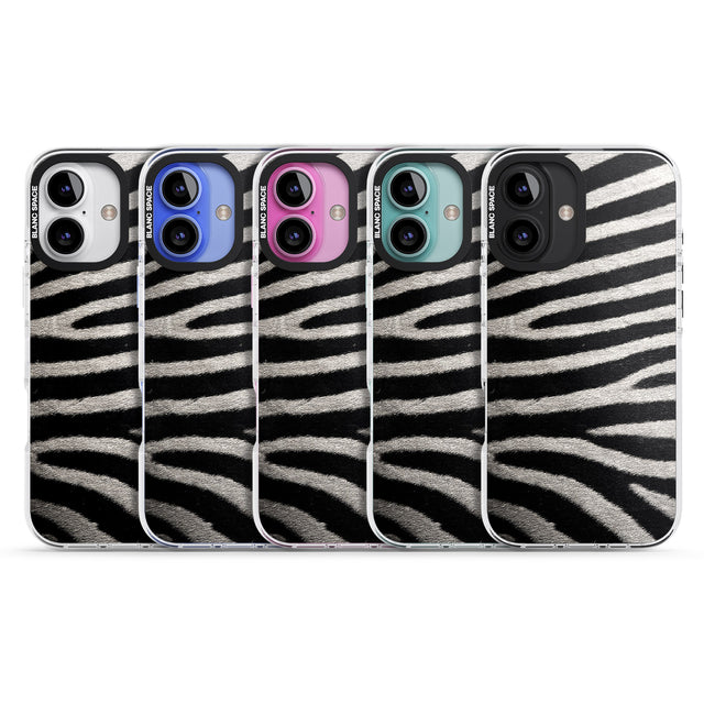 iPhone 16 Pro Max Zebra Print Black Impact Phone Case