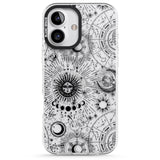 iPhone 16 Pro Max Transparent Suns & Zodiac Charts Black Impact Phone Case