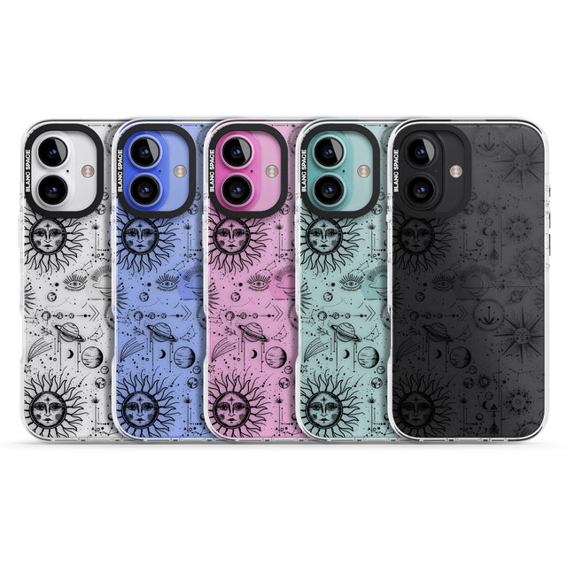 iPhone 16 Pro Max Suns & Planets Astrological Black Impact Phone Case