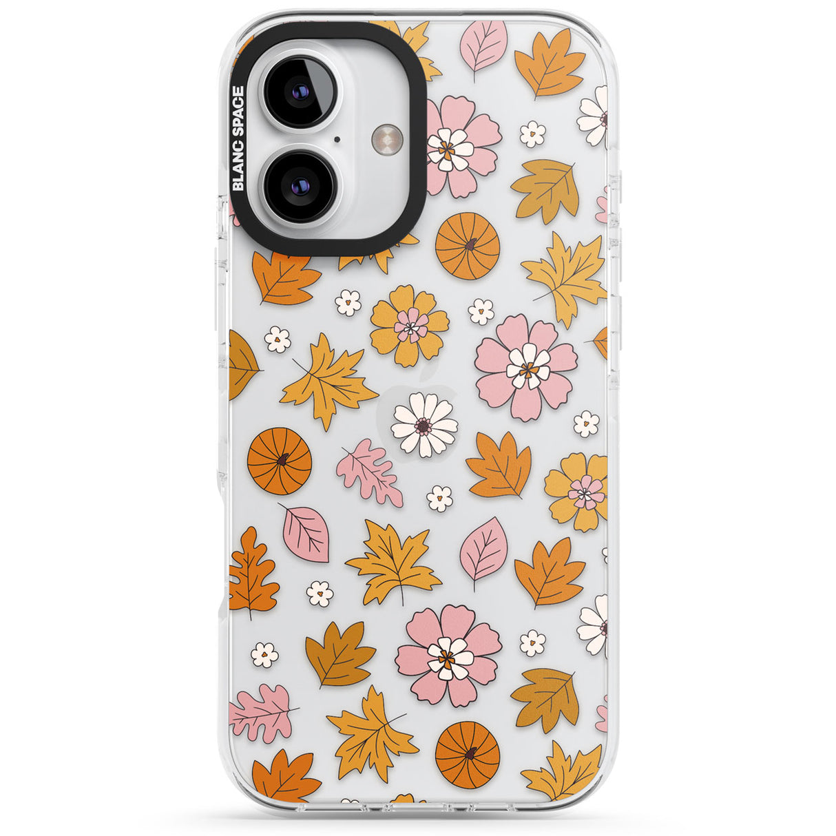 Autumn Leaves and Flowers Impact Phone Case for iPhone 16, iPhone 16 Plus