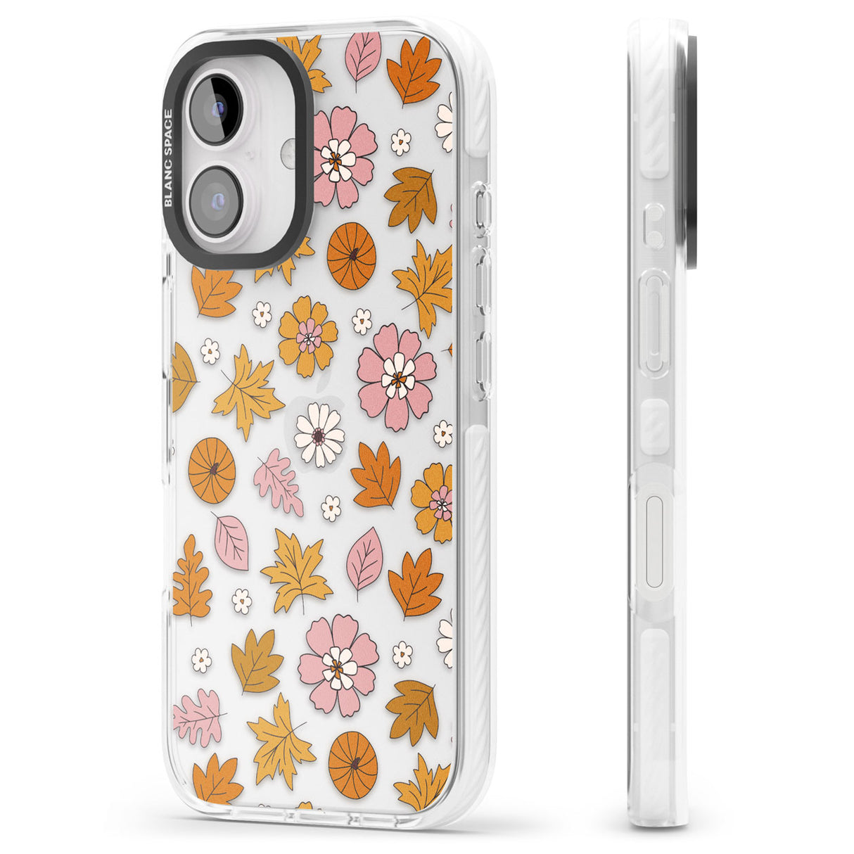 Autumn Leaves and Flowers Impact Phone Case for iPhone 16, iPhone 16 Plus