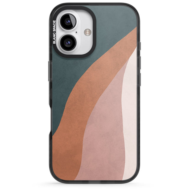 iPhone 16 Pro Max Lush Abstract Watercolour: Design #7 Black Impact Phone Case