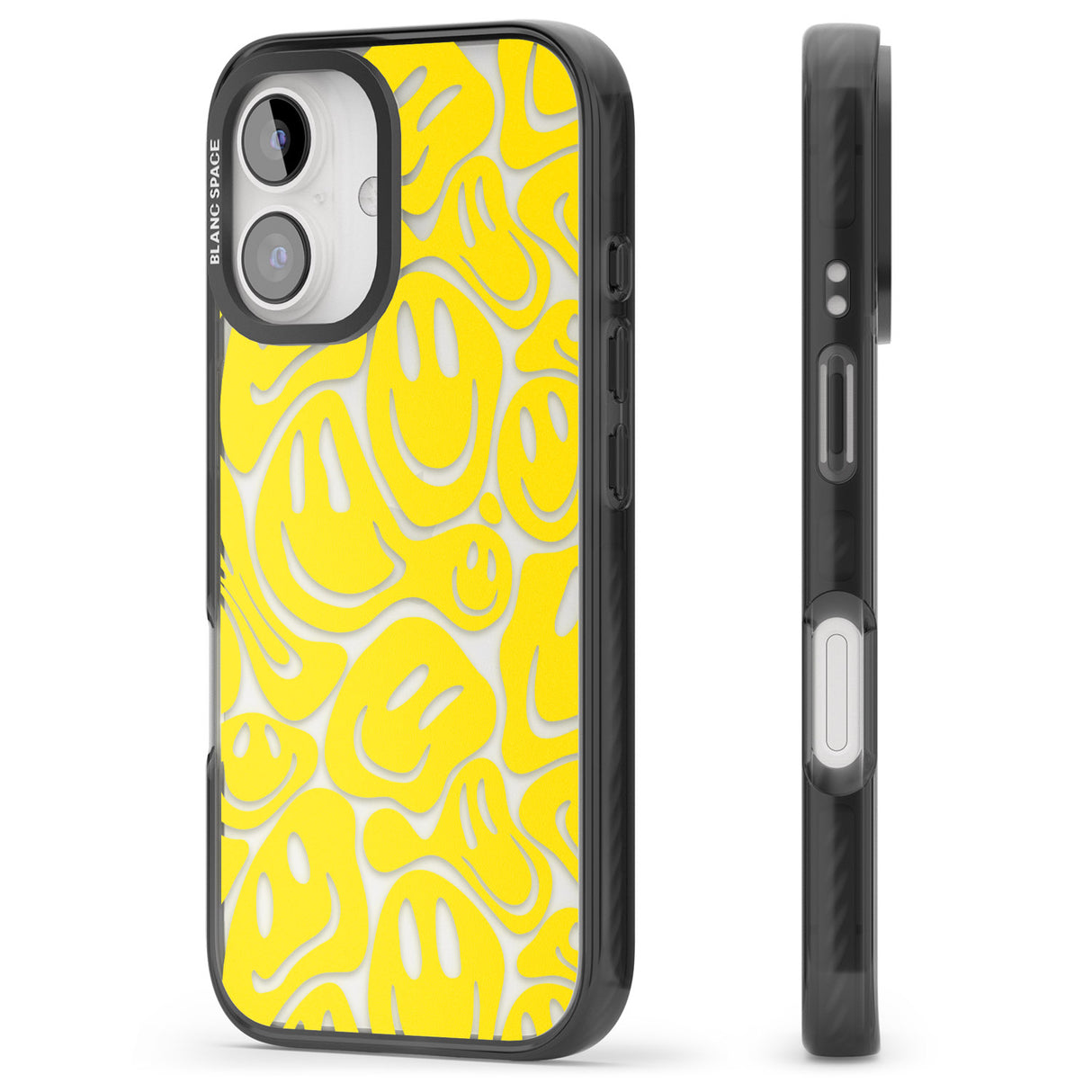 iPhone 16 Pro Max Yellow Acid Faces Black Impact Phone Case