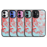 iPhone 16 Pro Max Red & Blue Acid Wash Tie-Dye Pattern Black Impact Phone Case