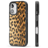 iPhone 16 Pro Max Designer Fashion Gold Leopard Print Black Impact Phone Case