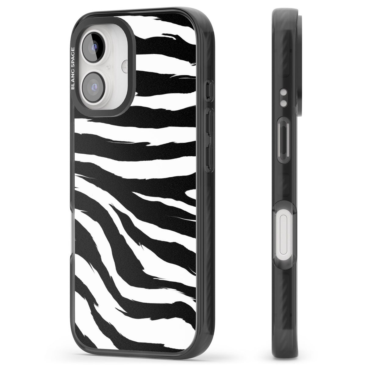 iPhone 16 Pro Max Black Zebra Print Black Impact Phone Case