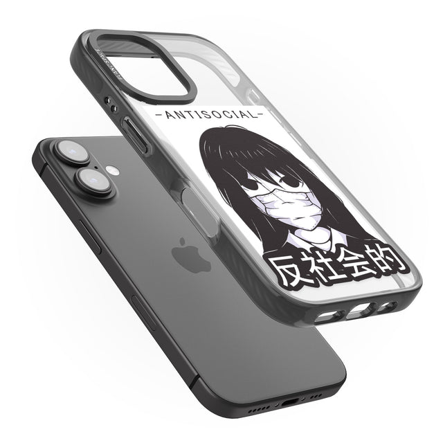 iPhone 16 Pro Max Anti-Social Black Impact Phone Case