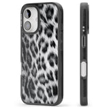 iPhone 16 Pro Max Animal Fur Pattern - Snow Leopard Black Impact Phone Case