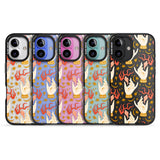 iPhone 16 Pro Max Hand Watcher Pattern Black Impact Phone Case