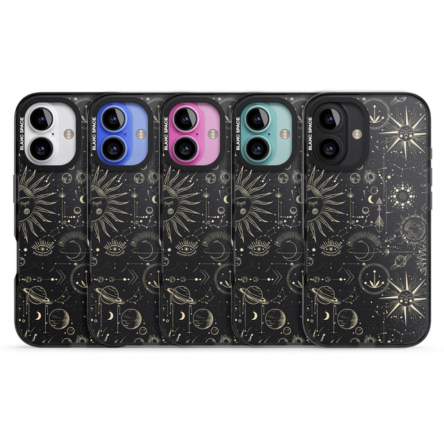 iPhone 16 Pro Max Suns & Planets Black Impact Phone Case