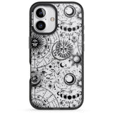 iPhone 16 Pro Max Suns, Moons, Zodiac Signs Astrological Black Impact Phone Case