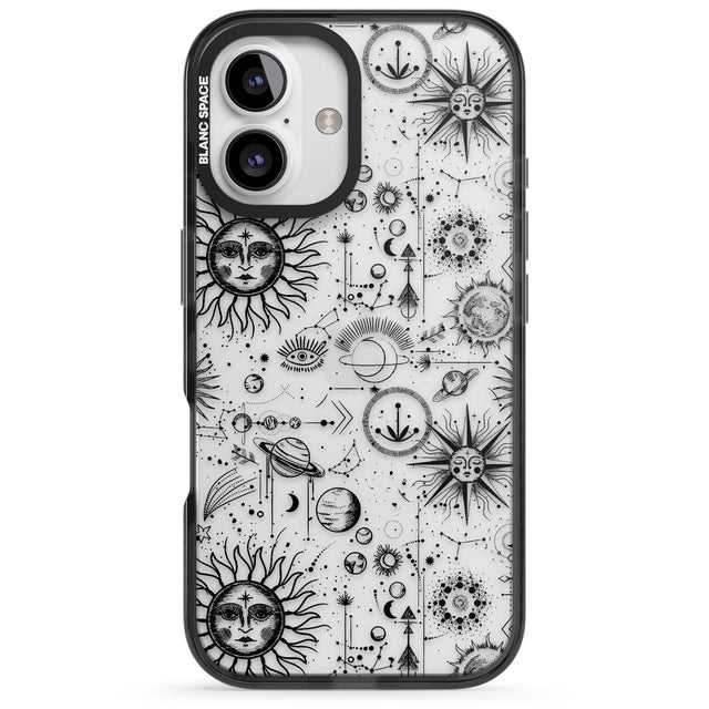 iPhone 16 Pro Max Suns & Planets Astrological Black Impact Phone Case