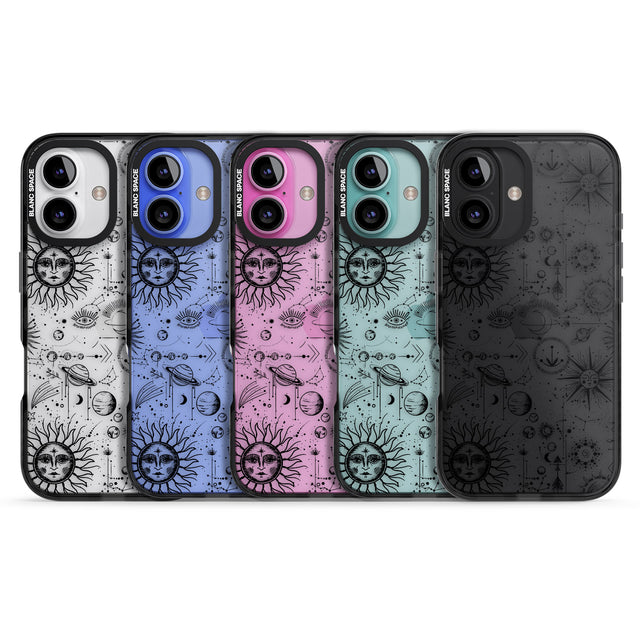 iPhone 16 Pro Max Suns & Planets Astrological Black Impact Phone Case