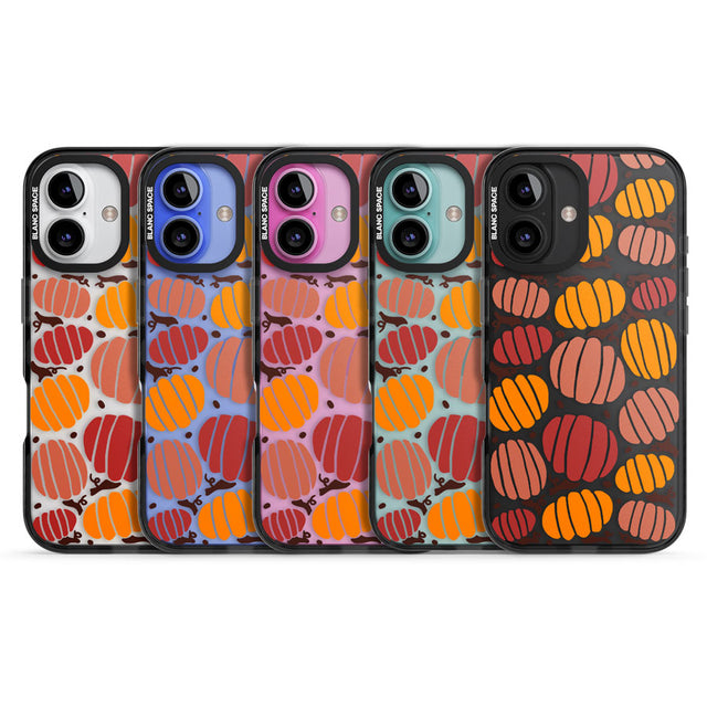 Autumn Pumpkin Patch Black Impact Phone Case for iPhone 16, iPhone 16 Plus