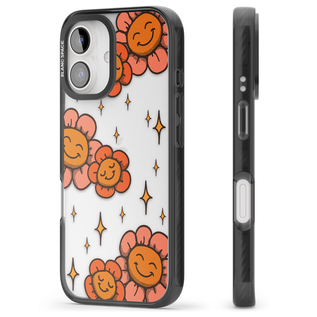 iPhone 16 Pro Max Mellow Flowers Black Impact Phone Case + Magsafe