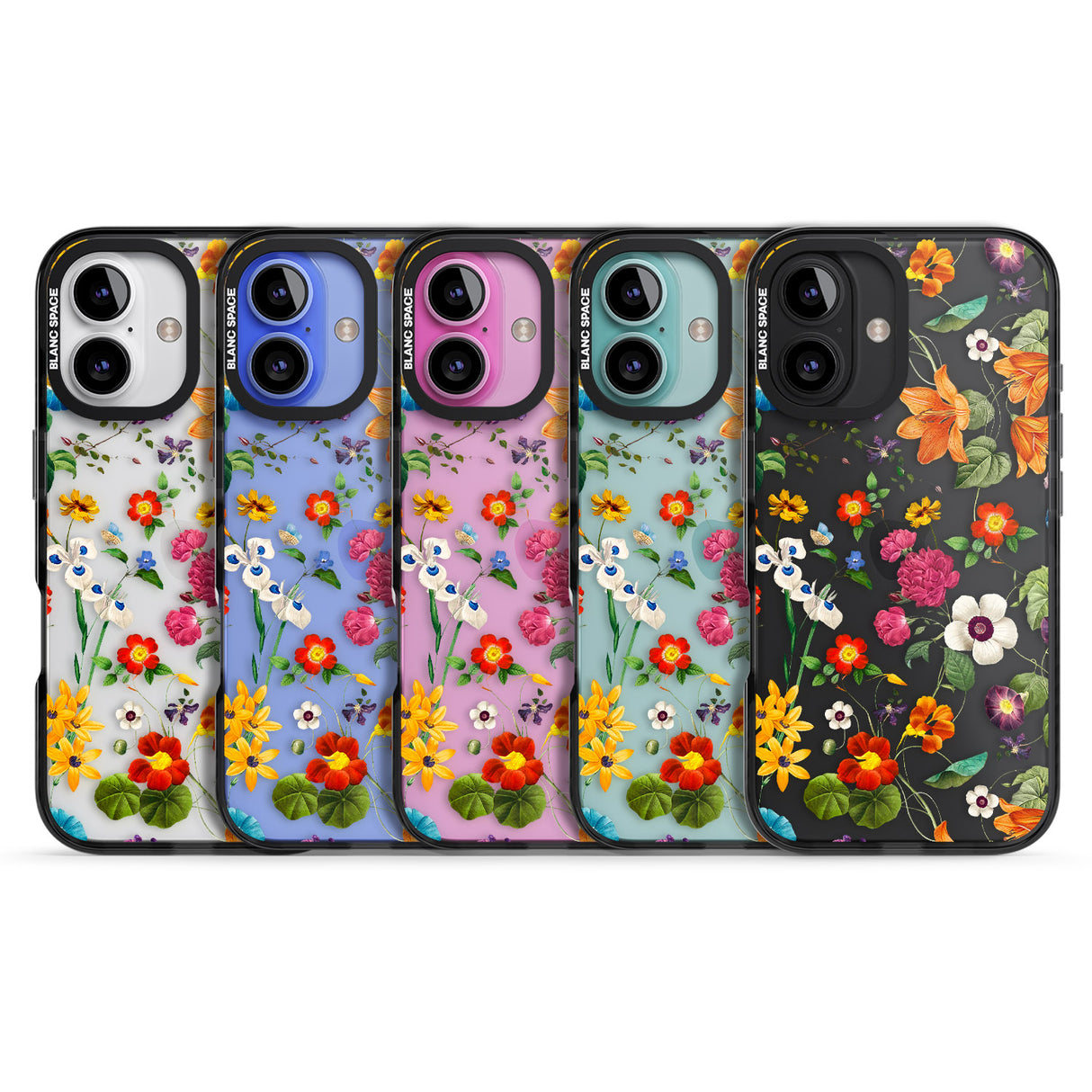 iPhone 16 Whimsical Wildflowers Clear Impact Phone Case