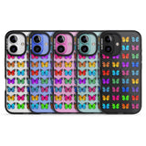 iPhone 16 Pro Max Colourful Butterfly Pattern Black Impact Phone Case