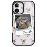 iPhone 16 Pro Max Personalised Abyssinian Cat Photo Black Impact Phone Case