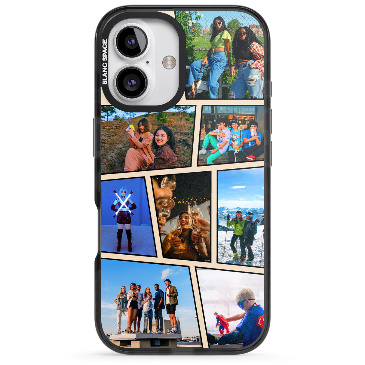 iPhone 16 Pro Max Comic Strip Photo Black Impact Phone Case