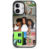 iPhone 16 Pro Max Personalised 3 Photo Grid Black Impact Phone Case