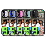 iPhone 16 Pro Max Personalised 3 Photo Grid Black Impact Phone Case