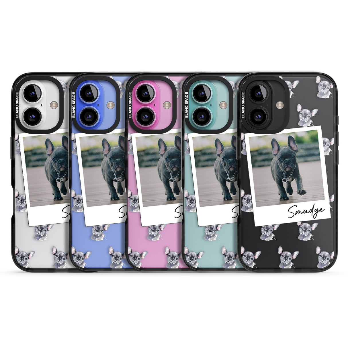 iPhone 16 Pro Max Personalised French Bulldog, Grey - Dog Photo Black Impact Phone Case