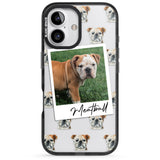 iPhone 16 Pro Max Personalised English Bulldog - Dog Photo Black Impact Phone Case