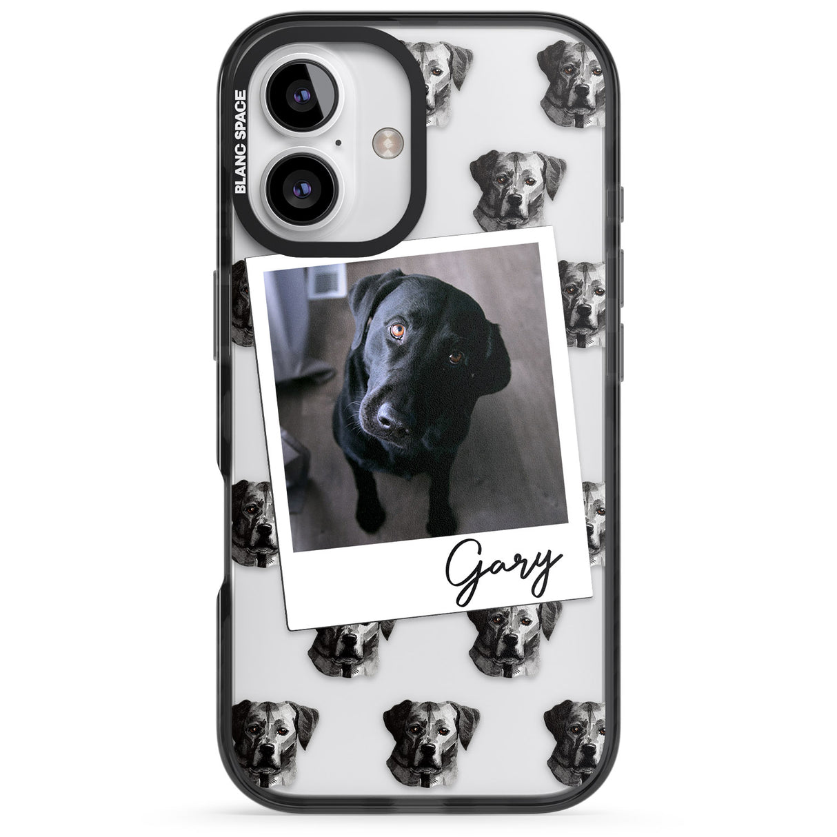 iPhone 16 Pro Max Personalised Labrador, Black - Dog Photo Black Impact Phone Case