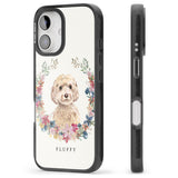 iPhone 16 Pro Max Personalised Champagne Cockapoo - Watercolour Dog Portrait Black Impact Phone Case