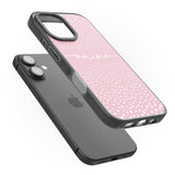 iPhone 16 Pro Max Personalised Pink Dots Black Impact Phone Case