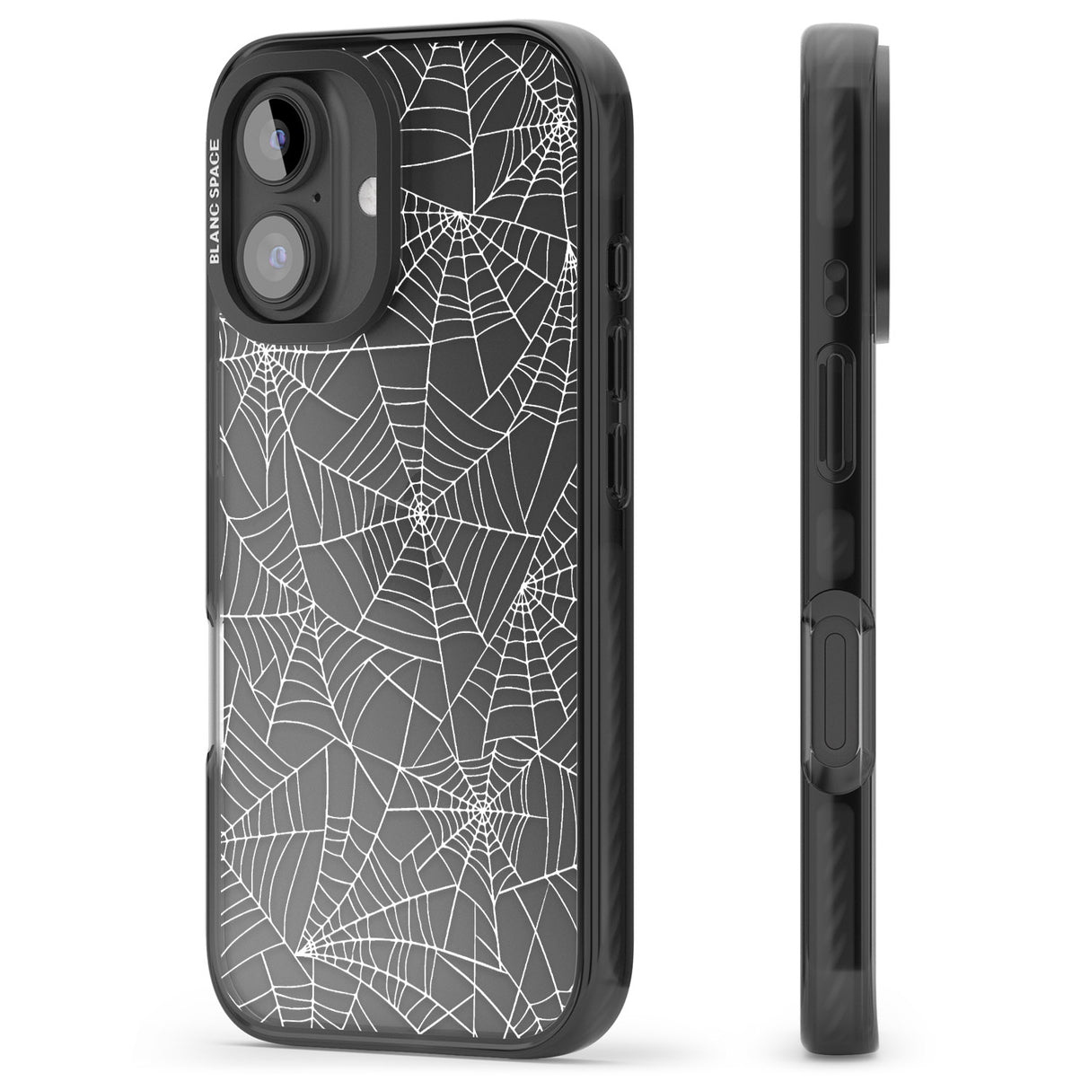 iPhone 16 Pro Max Personalised Spider Web Pattern Black Impact Phone Case