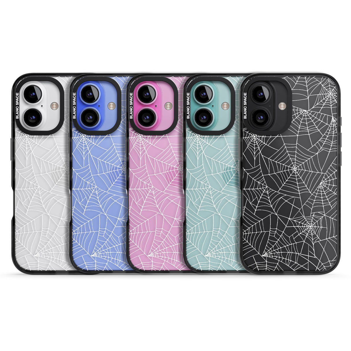 iPhone 16 Pro Max Personalised Spider Web Pattern Black Impact Phone Case