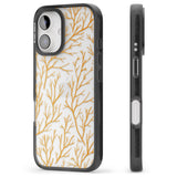 iPhone 16 Pro Max Personalised Bramble Branches Pattern Black Impact Phone Case