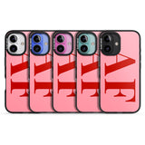 iPhone 16 Pro Max Personalised Red & Pink Letters Black Impact Phone Case