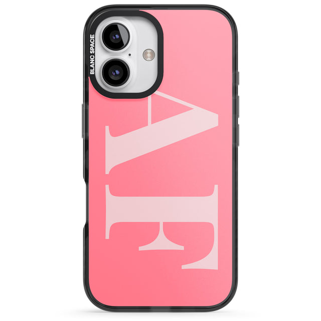 iPhone 16 Pro Max Personalised Light & Dark Pink Personalised Black Impact Phone Case