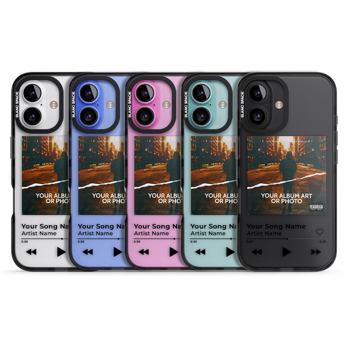 iPhone 16 Pro Max Personalised Album Art Black Impact Phone Case