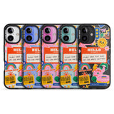 iPhone 16 Pro Max Personalised Nostalgia Sticker Mix #2 Black Impact Phone Case