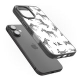 iPhone 16 Pro Max Personalised Zebra Pattern Black Impact Phone Case