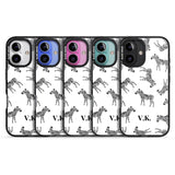 iPhone 16 Pro Max Personalised Zebra Pattern Black Impact Phone Case