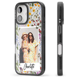 iPhone 16 Pro Max Personalised Wildflower Instant Photo Black Impact Phone Case