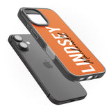 iPhone 16 Pro Max Personalised Bold Name: Orange Black Impact Phone Case