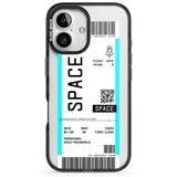 iPhone 16 Pro Max Personalised Space Space Travel Ticket Black Impact Phone Case