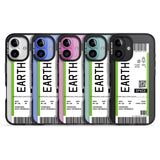 iPhone 16 Pro Max Personalised Earth Space Travel Ticket Black Impact Phone Case