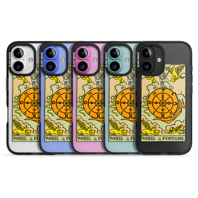 iPhone 16 Pro Max Personalised Wheel of Fortune Tarot Card - Colour Black Impact Phone Case