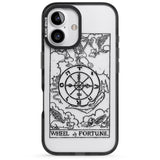 iPhone 16 Pro Max Personalised Wheel of Fortune Tarot Card - Transparent Black Impact Phone Case