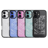 iPhone 16 Pro Max Personalised Wheel of Fortune Tarot Card - White Transparent Black Impact Phone Case