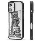 iPhone 16 Pro Max Personalised Queen of Wands Tarot Card - Transparent Black Impact Phone Case