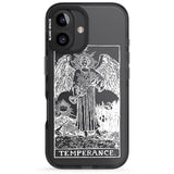 iPhone 16 Pro Max Personalised Temperance Tarot Card - White Transparent Black Impact Phone Case